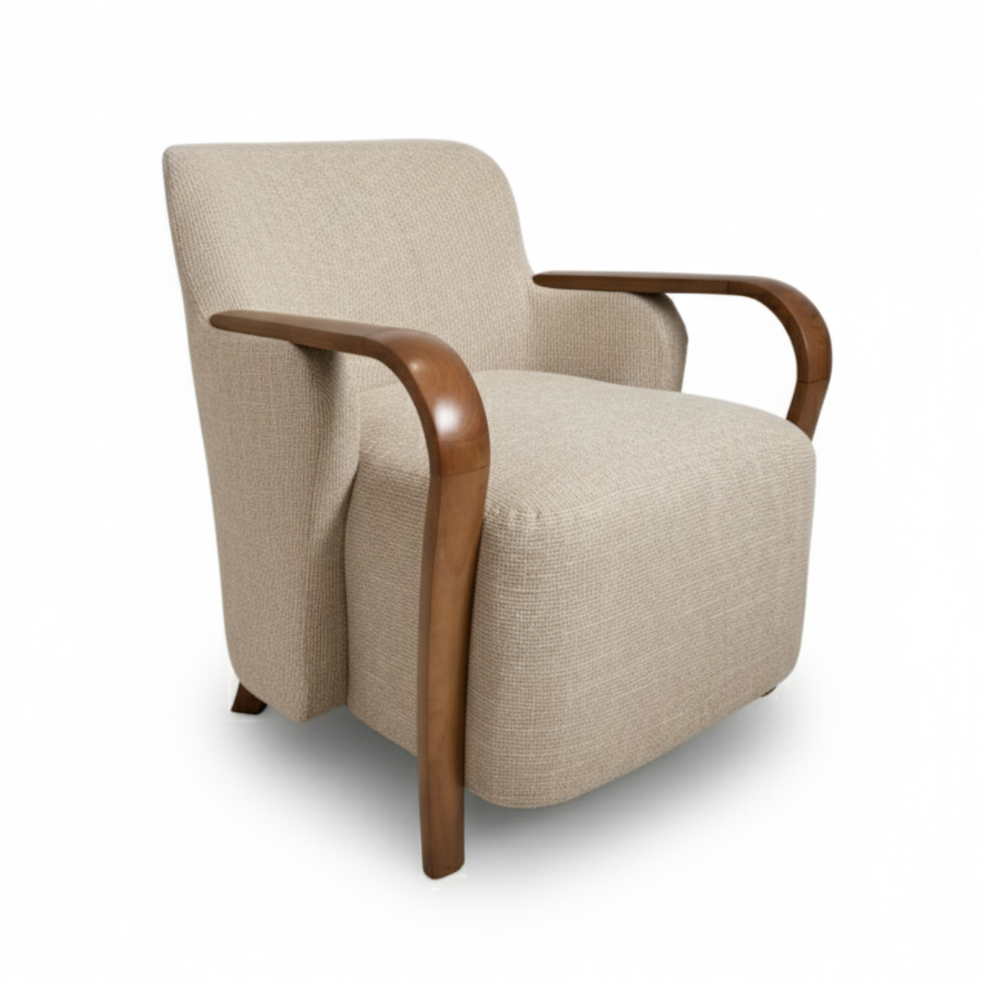 Valencia Accent Chair: Taupe Fabric